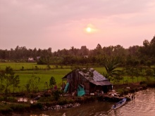 Sun Set in Mekong Delta